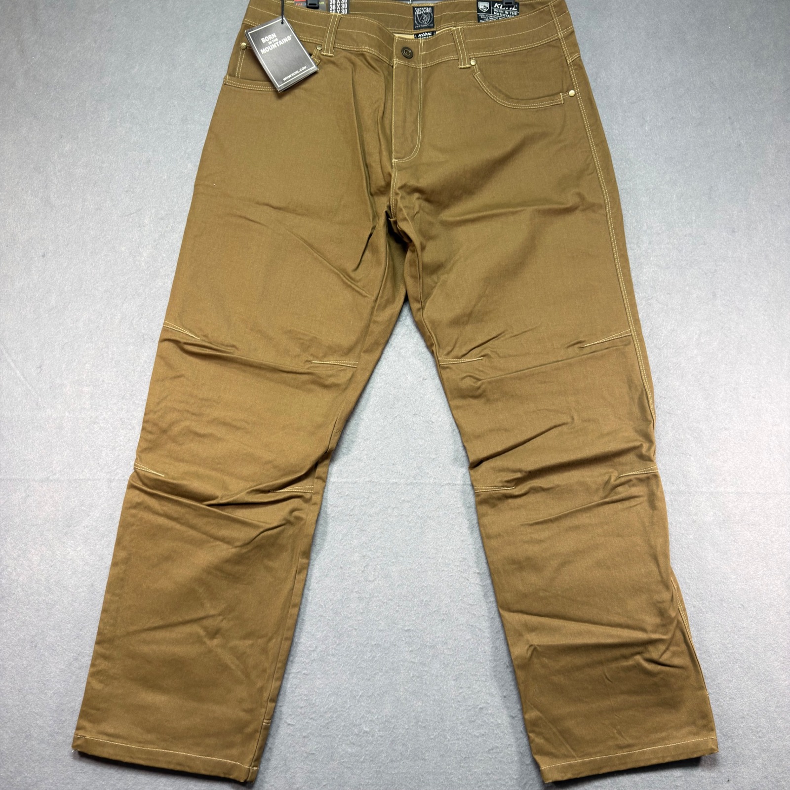 Kuhl Rydr Pants Mens 36x30 Mountain Brown Articulated Work Hiking 5016 Nwt